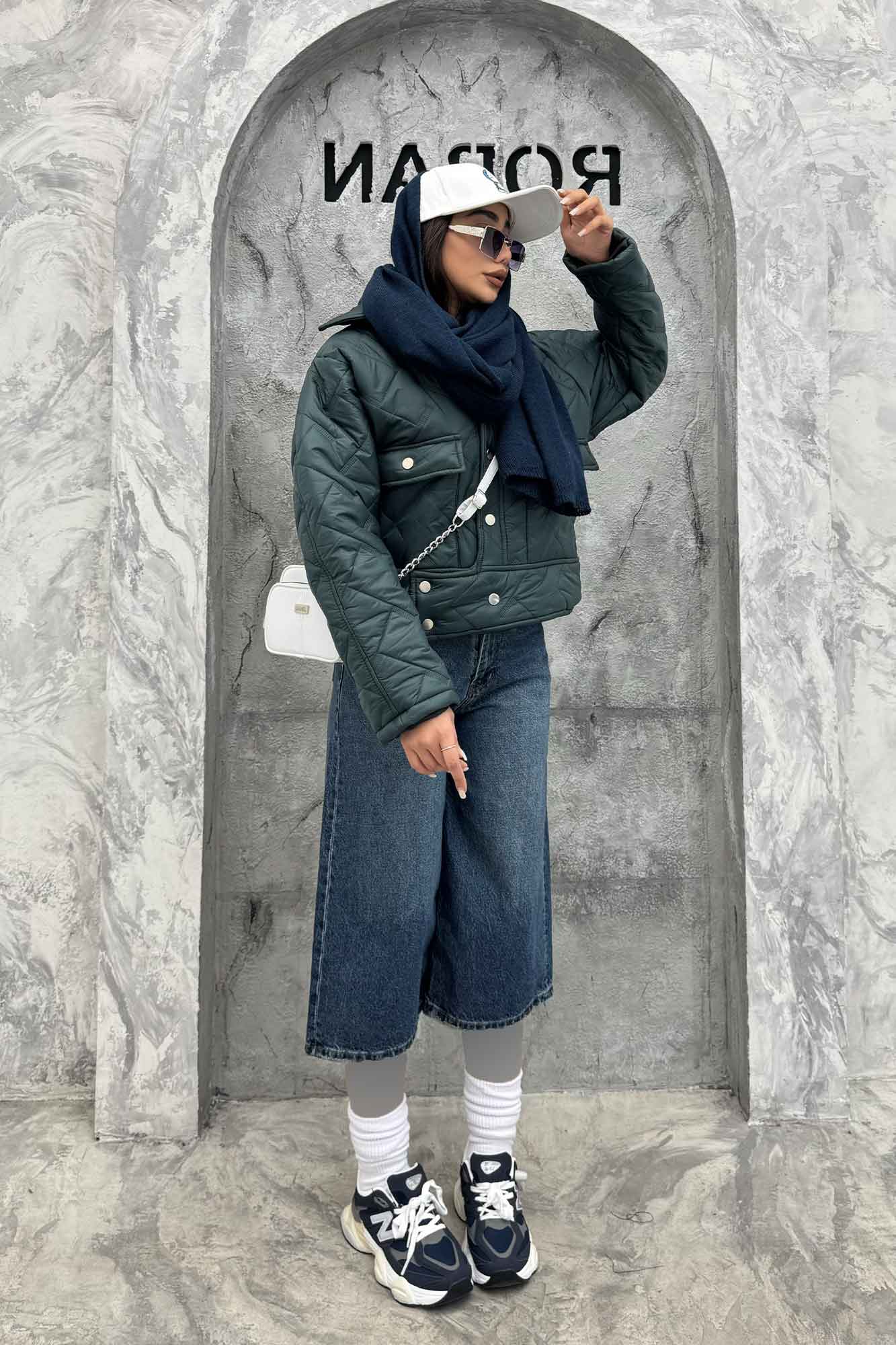 کاپشن امبوردی دکمه زاماک دو جیب پاکتی SG