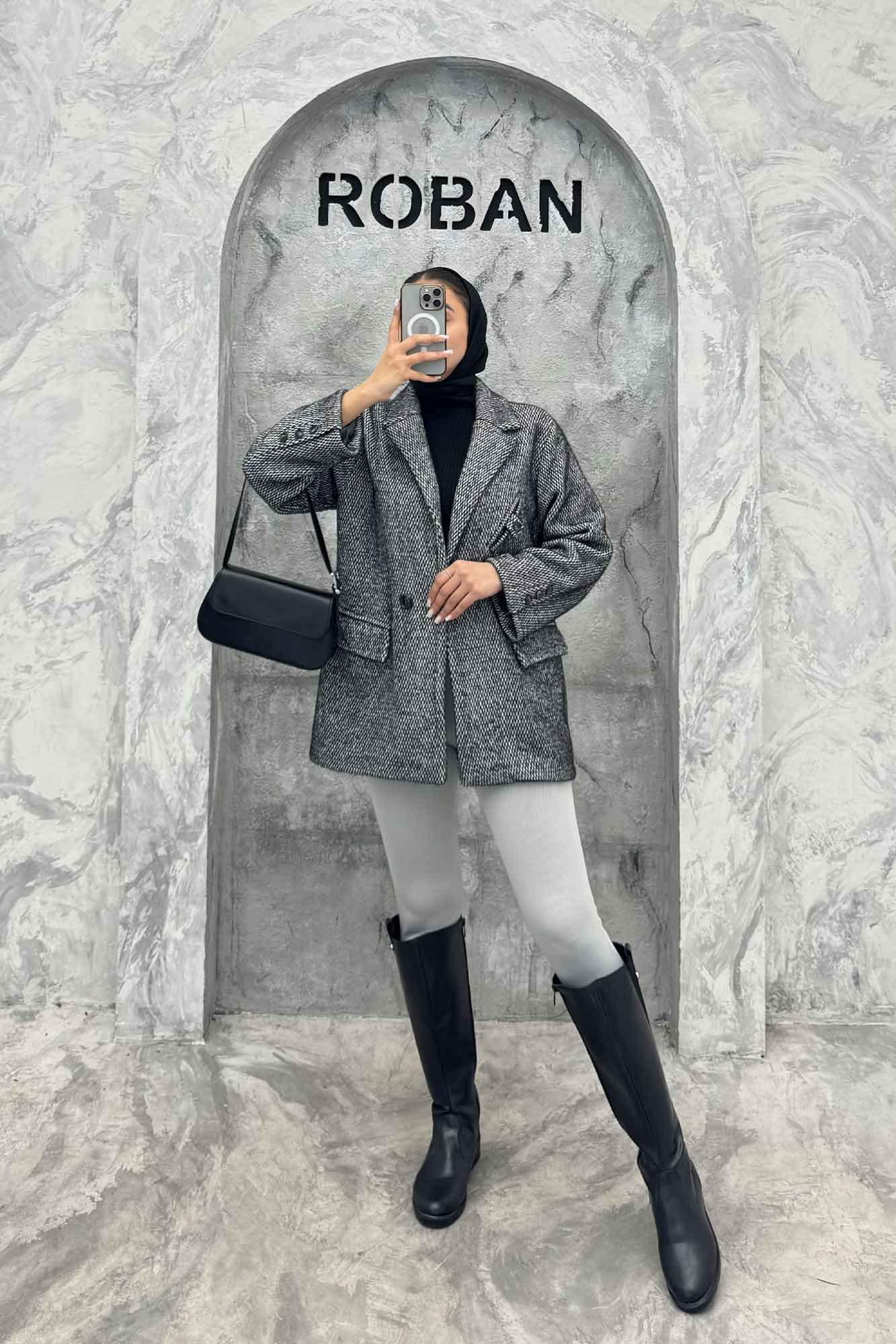 پالتو کتی لمزور آستردار دو دکمه HENRY