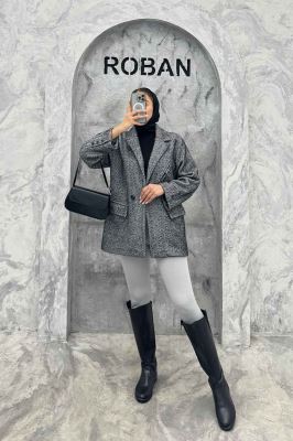 پالتو کتی لمزور آستردار دو دکمه HENRY