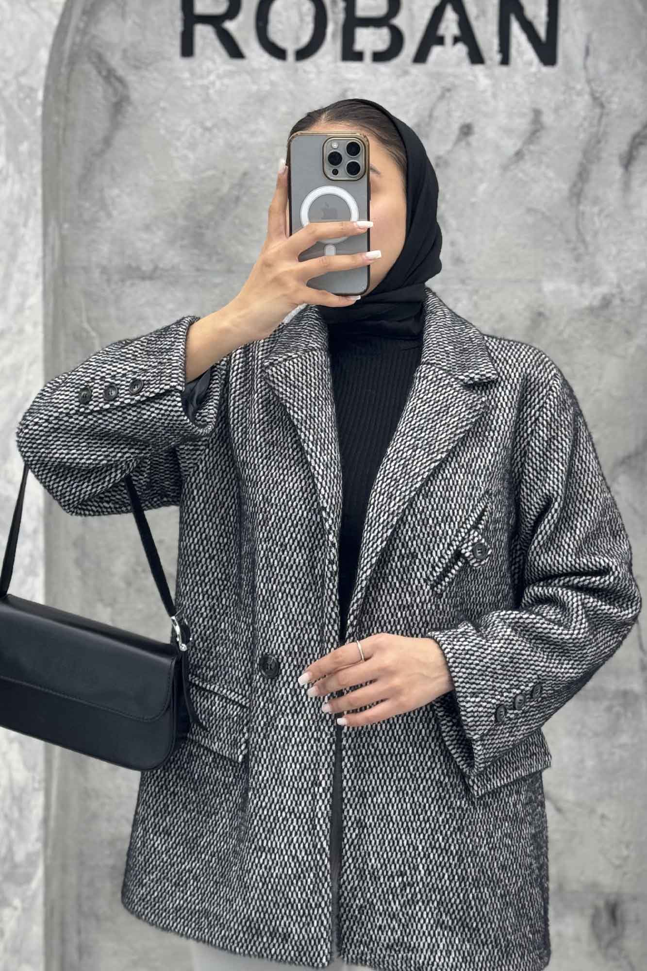 پالتو کتی لمزور آستردار دو دکمه HENRY