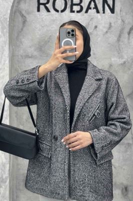 پالتو کتی لمزور آستردار دو دکمه HENRY