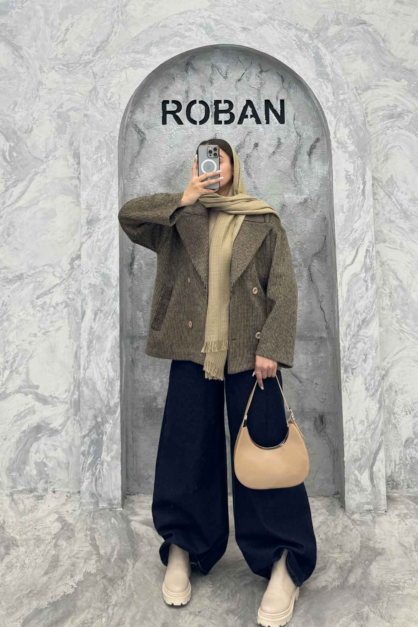 کت آستردار توییت پشمی 4 دکمه بریتنی