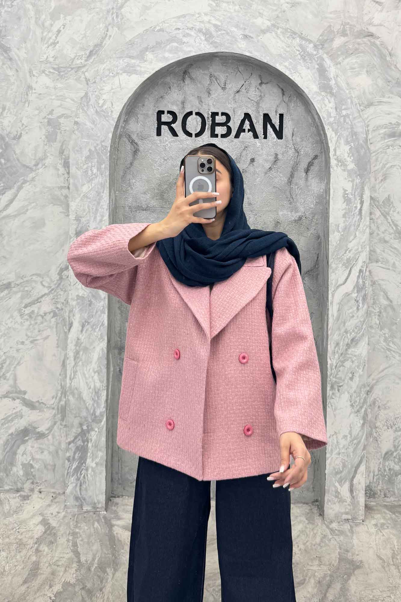 کت آستردار توییت پشمی 4 دکمه بریتنی