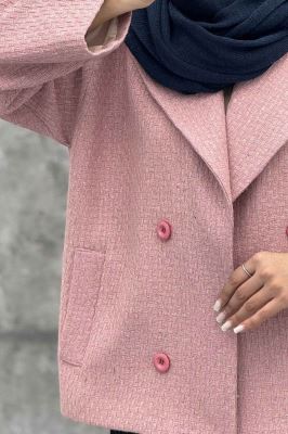 کت آستردار توییت پشمی 4 دکمه بریتنی