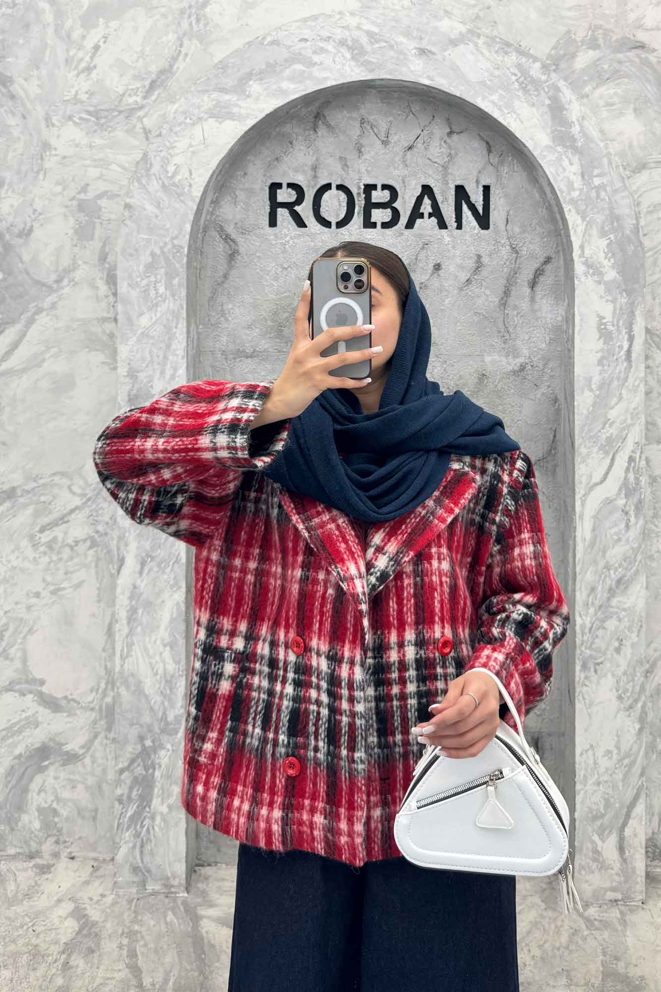 کت آستردار توییت پشمی 4 دکمه بریتنی