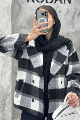 کت آستردار توییت پشمی 4 دکمه بریتنی