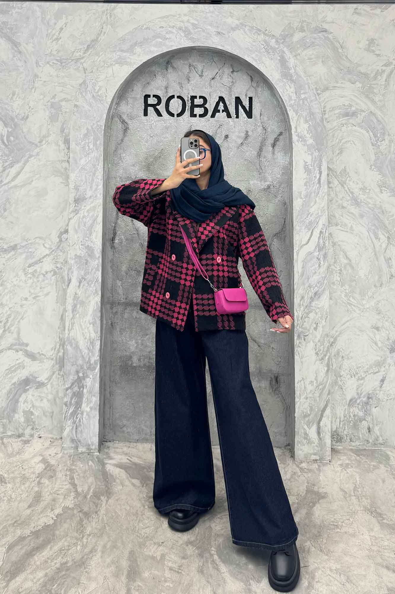 کت آستردار توییت پشمی 4 دکمه بریتنی