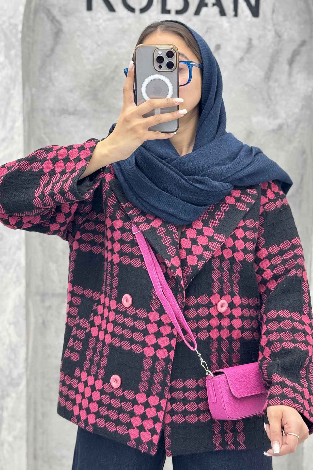 کت آستردار توییت پشمی 4 دکمه بریتنی