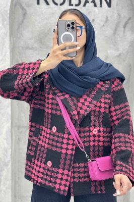 کت آستردار توییت پشمی 4 دکمه بریتنی