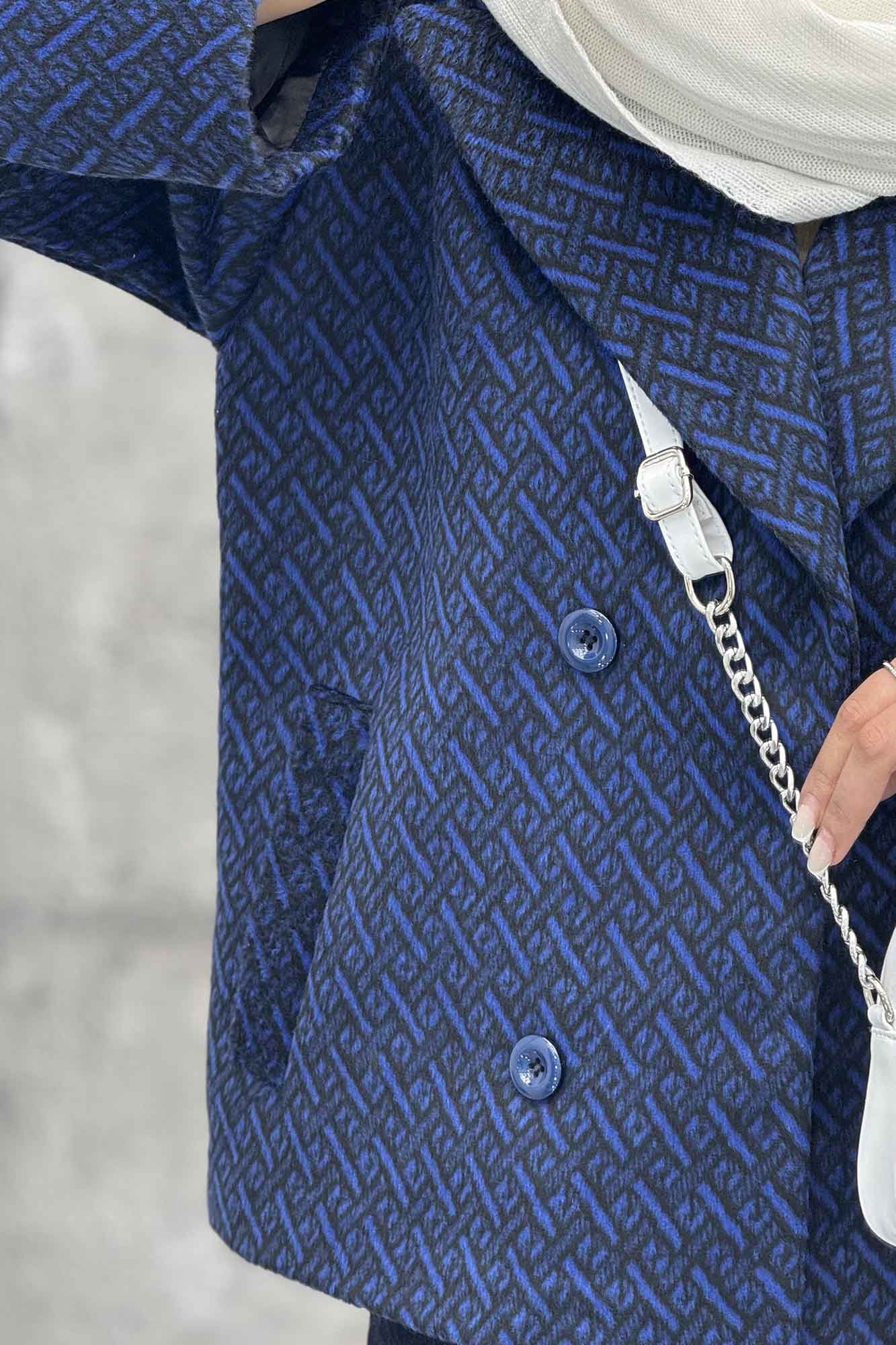 کت آستردار توییت پشمی 4 دکمه بریتنی