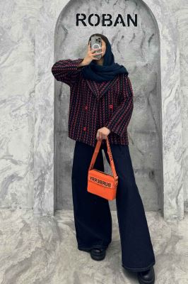 کت آستردار توییت پشمی 4 دکمه بریتنی