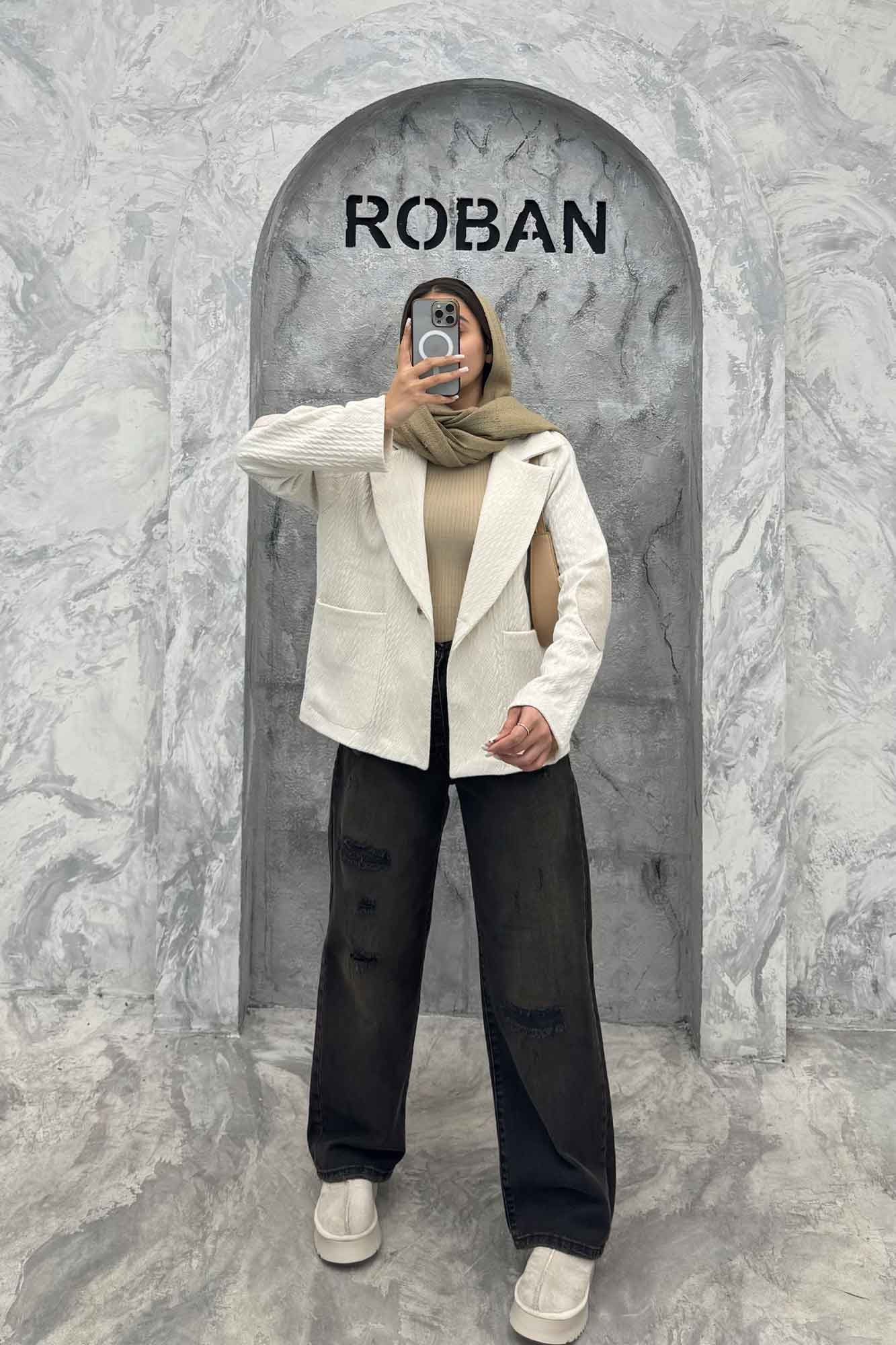 کت مراکشی آستردار تک دکمه نورث