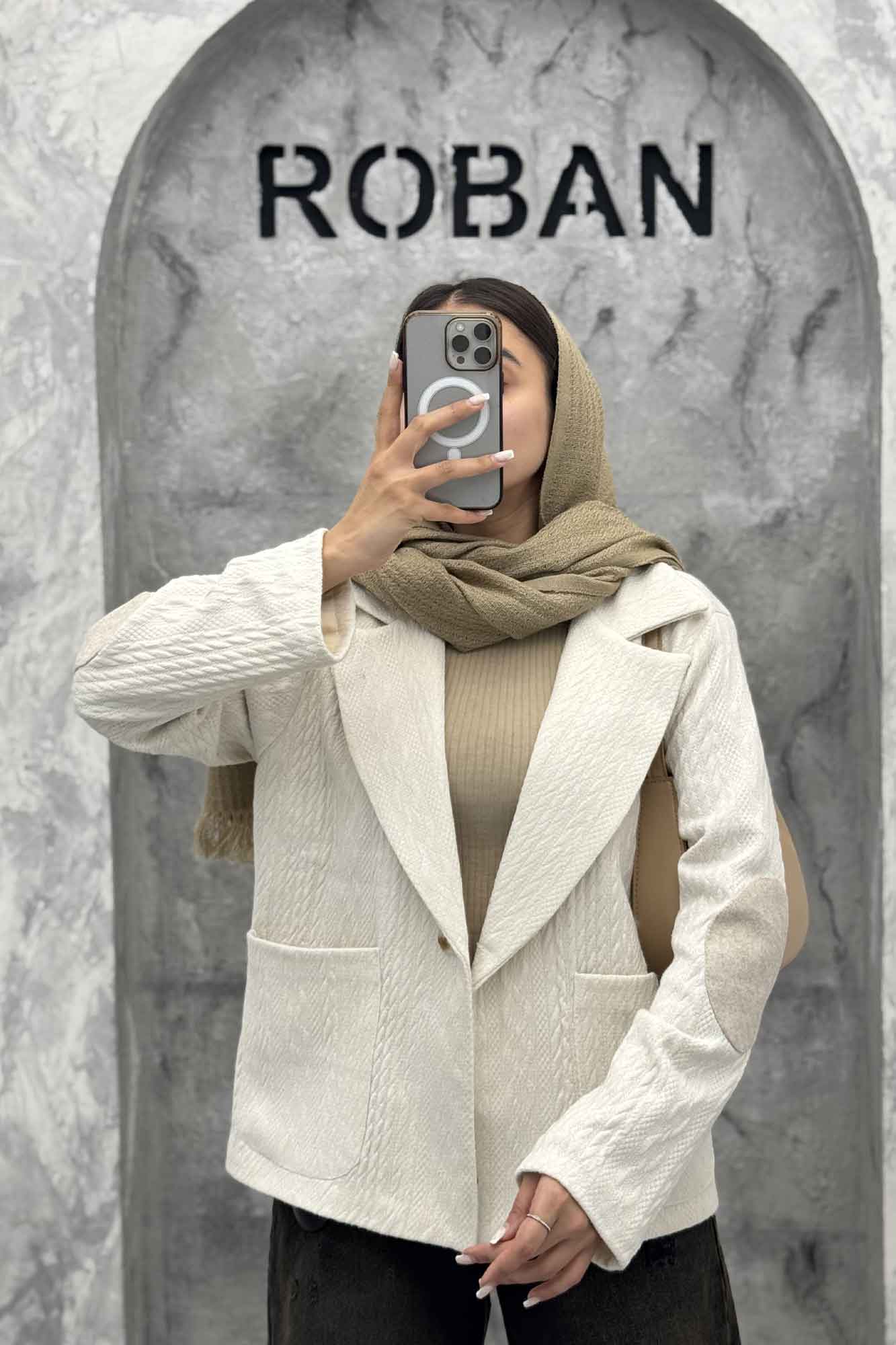 کت مراکشی آستردار تک دکمه نورث