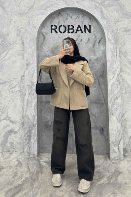 کت مراکشی آستردار تک دکمه نورث