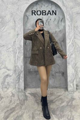 کت توییت پشمی آستردار جیب نما ژاسمین