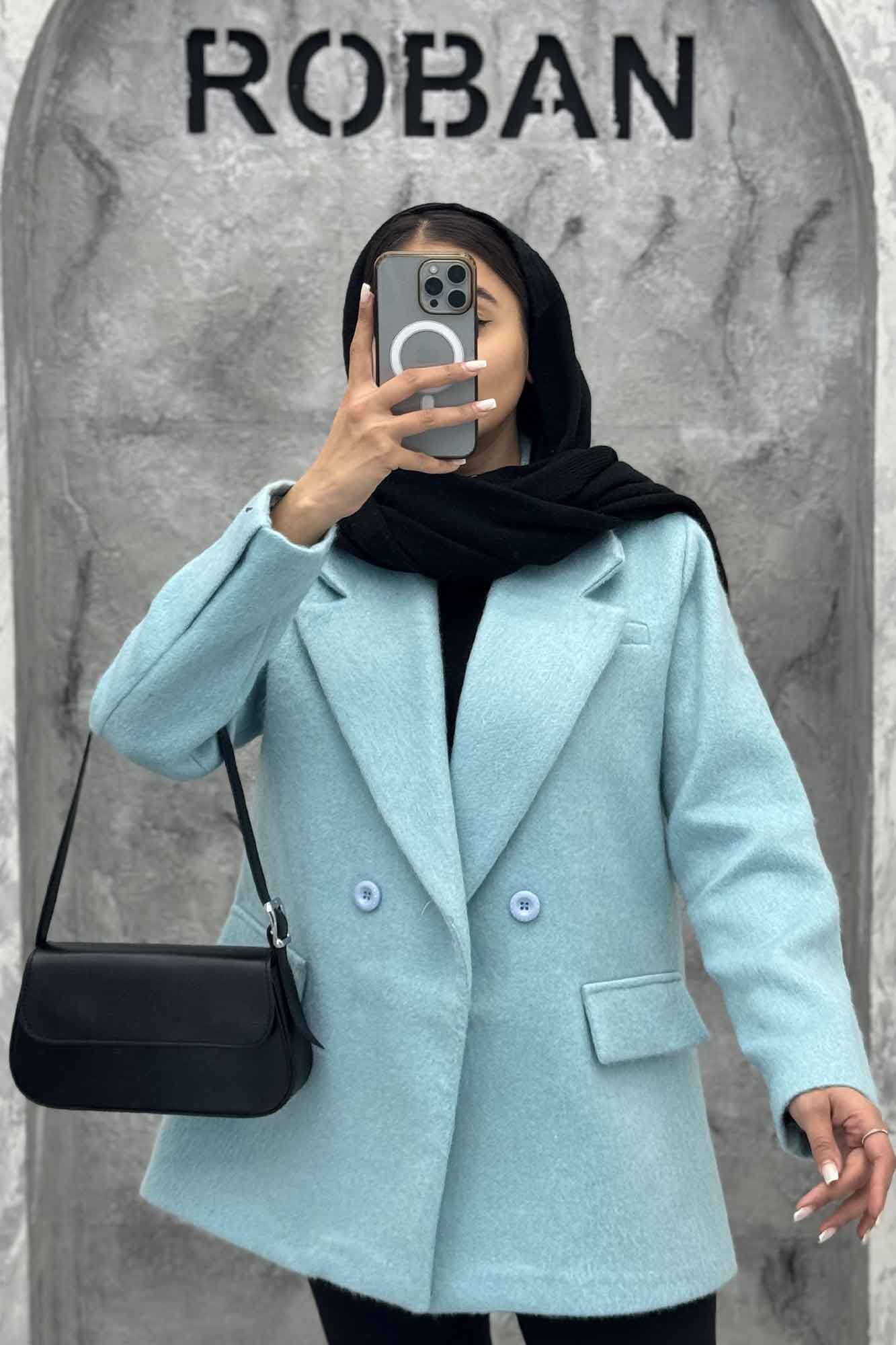 کت توییت پشمی آستردار جیب نما ژاسمین