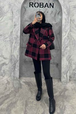 کت توییت پشمی آستردار جیب نما ژاسمین