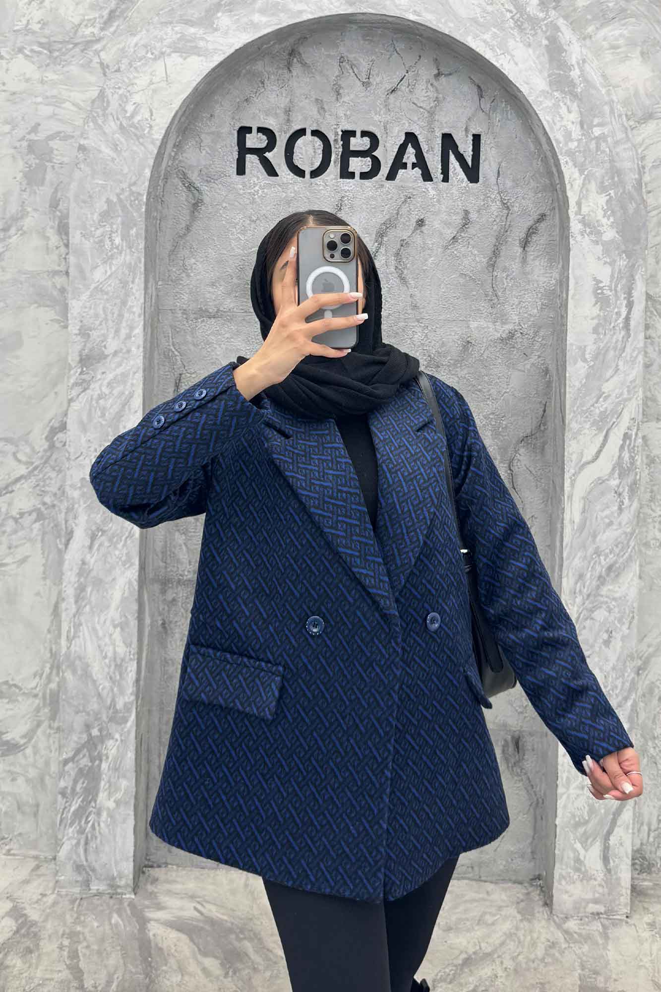 کت توییت پشمی آستردار جیب نما ژاسمین