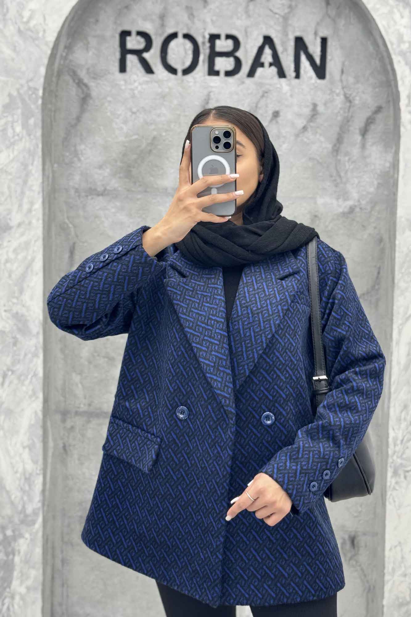 کت توییت پشمی آستردار جیب نما ژاسمین