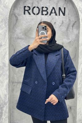 کت توییت پشمی آستردار جیب نما ژاسمین