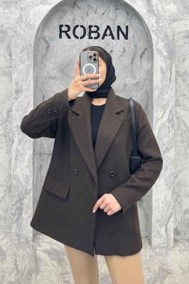 کت توییت پشمی آستردار جیب نما ژاسمین