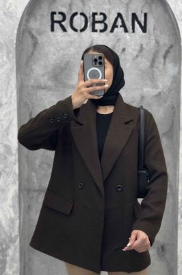 کت توییت پشمی آستردار جیب نما ژاسمین