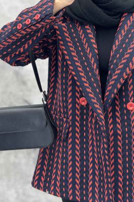 کت توییت پشمی آستردار جیب نما ژاسمین