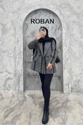 کت توییت پشمی آستردار جیب نما ژاسمین