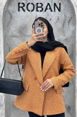 کت توییت پشمی آستردار جیب نما ژاسمین