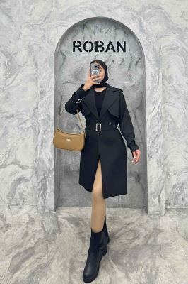 ترنچ کت بلند طرح ژیله سانتانا کرکره ای 