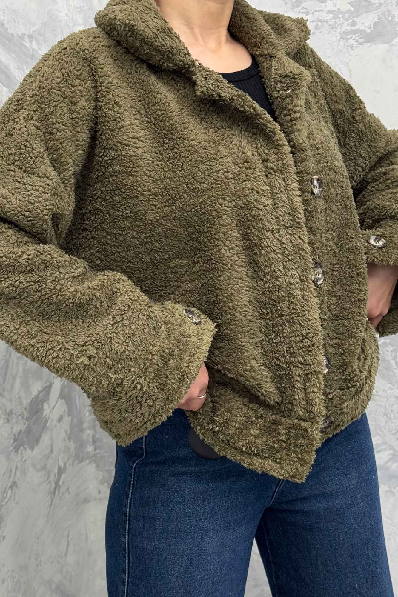 کت کوتاه تدی سر آستین دکمه