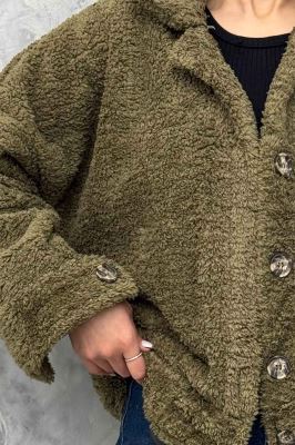 کت کوتاه تدی سر آستین دکمه