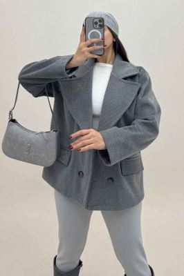 کت فوتر کجراه آستردار 4 دکمه