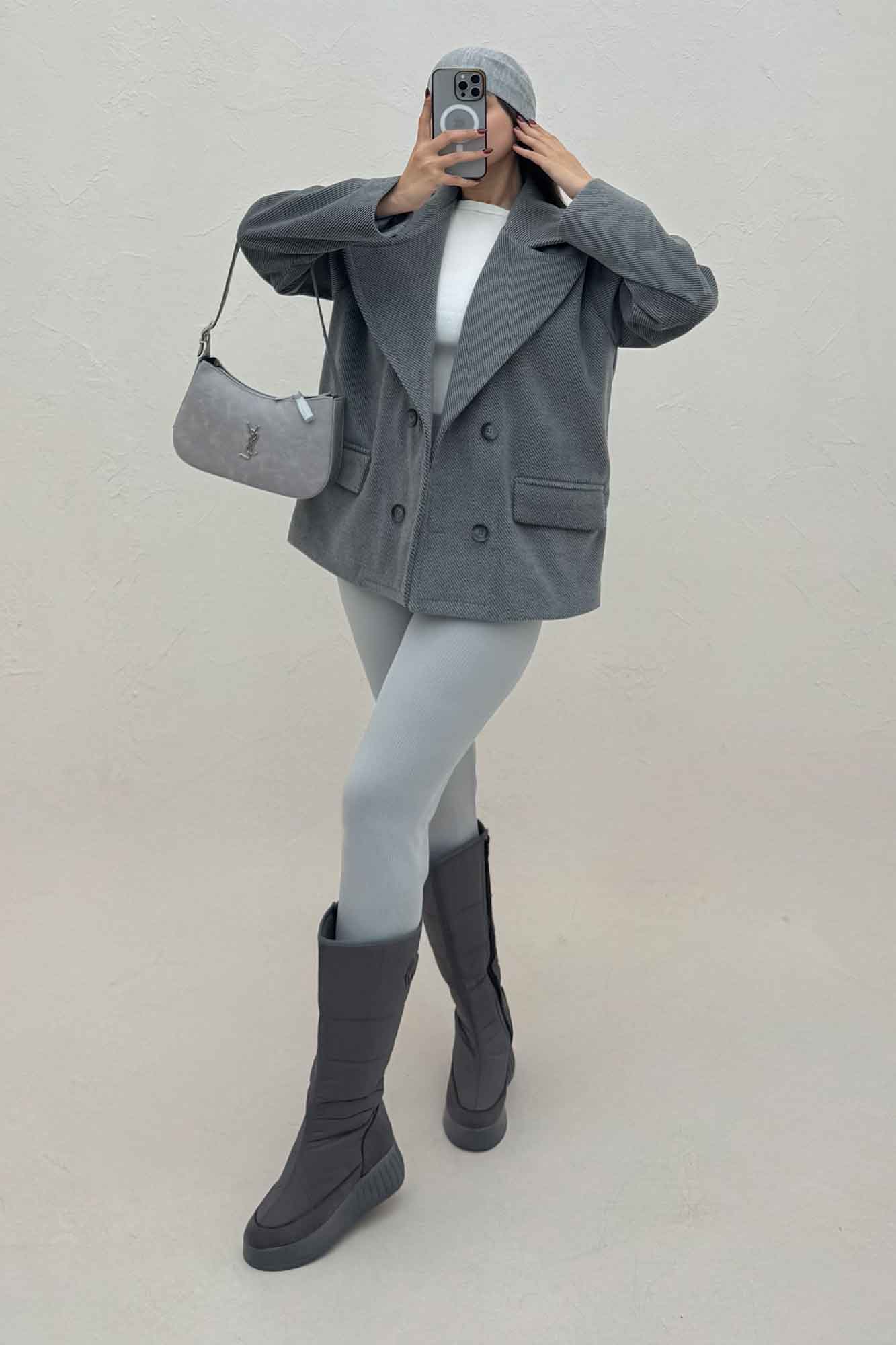 کت فوتر کجراه آستردار 4 دکمه