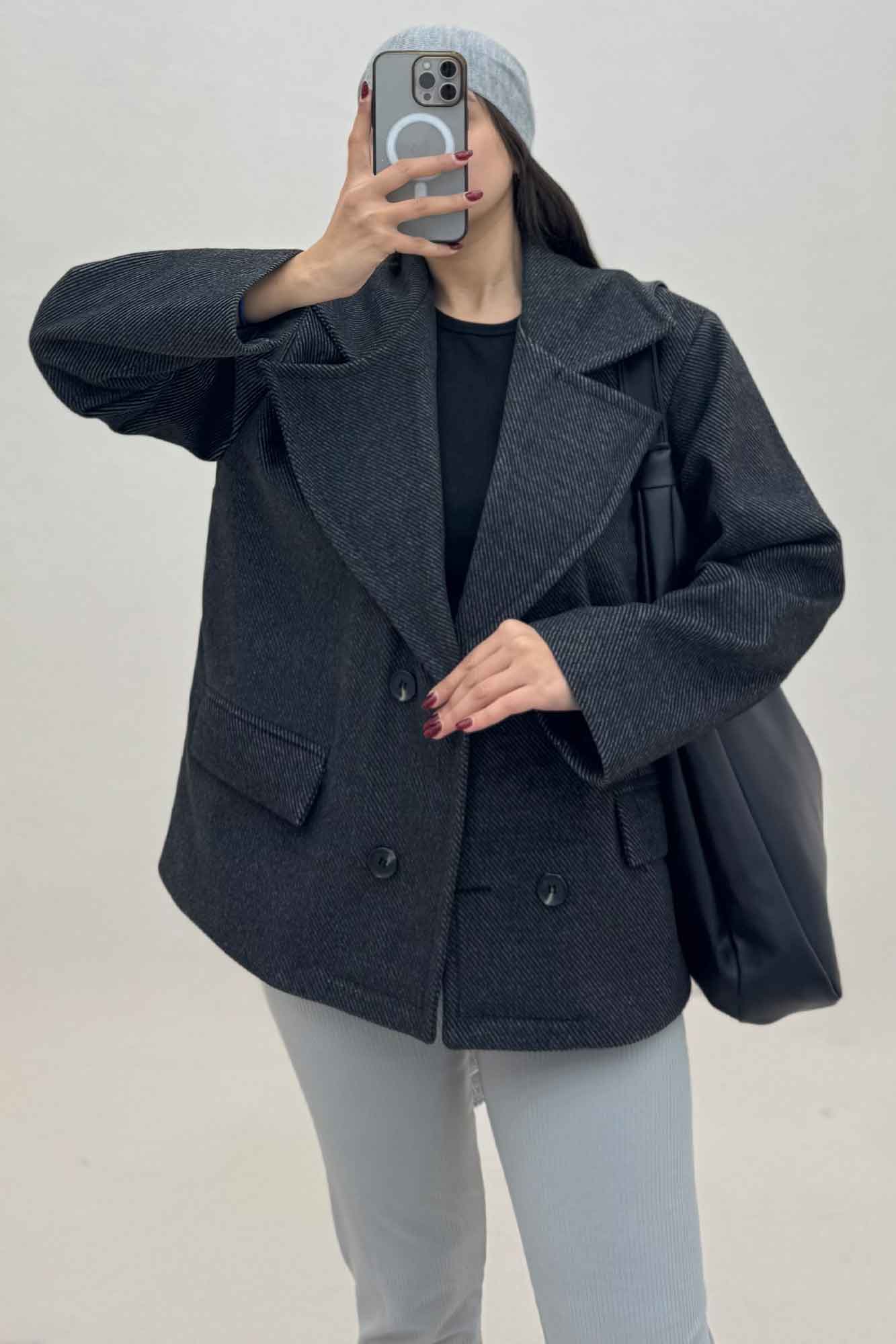 کت فوتر کجراه آستردار 4 دکمه 