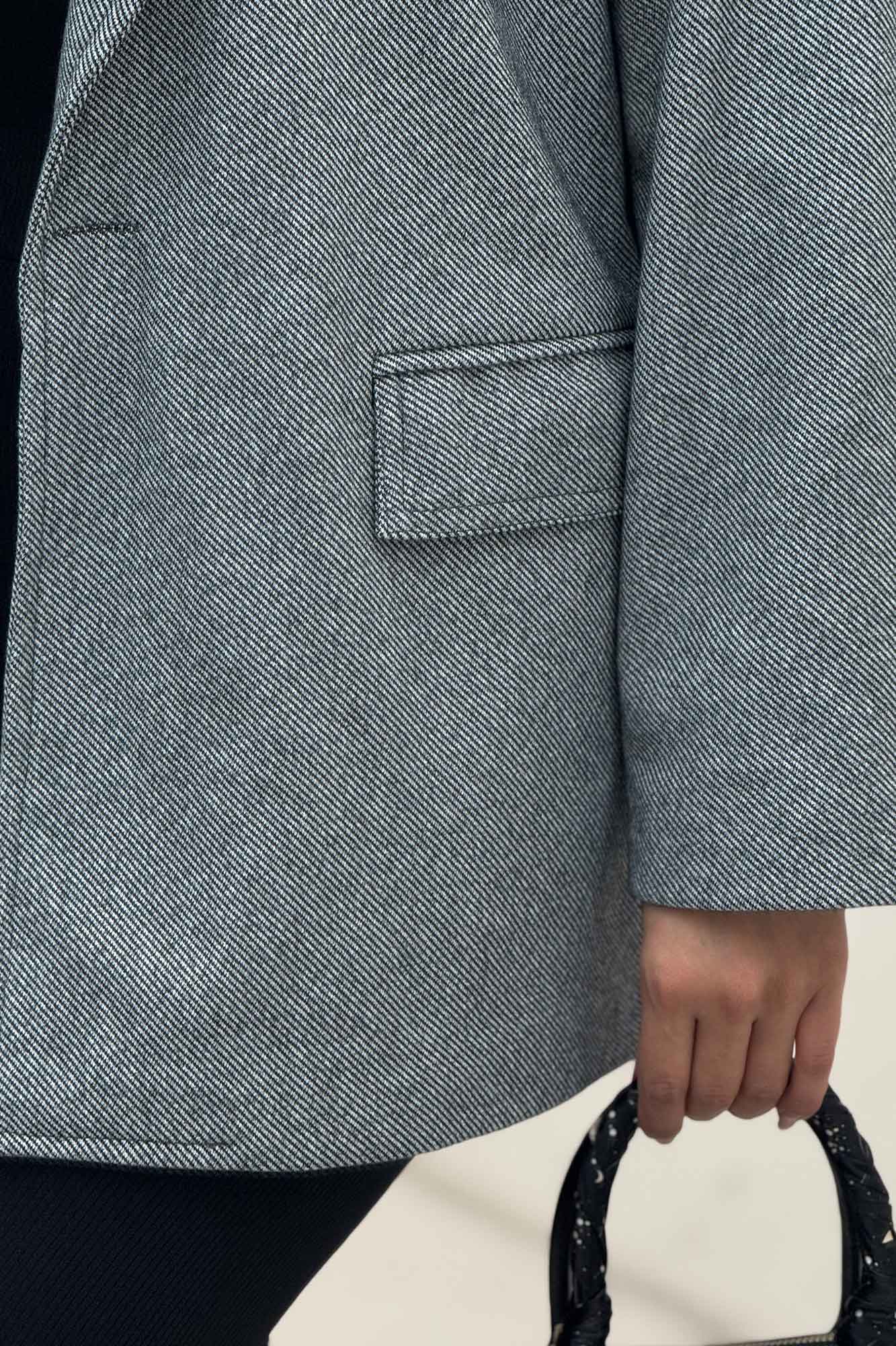 کت فوتر کجراه آستردار تک دکمه