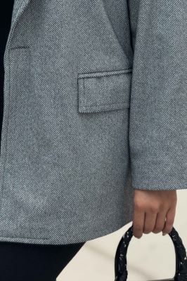 کت فوتر کجراه آستردار تک دکمه