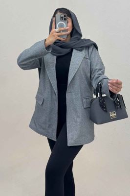 کت فوتر کجراه آستردار تک دکمه