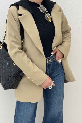 کت مازراتی جیب فیلتو دو دکمه عمودی بلور