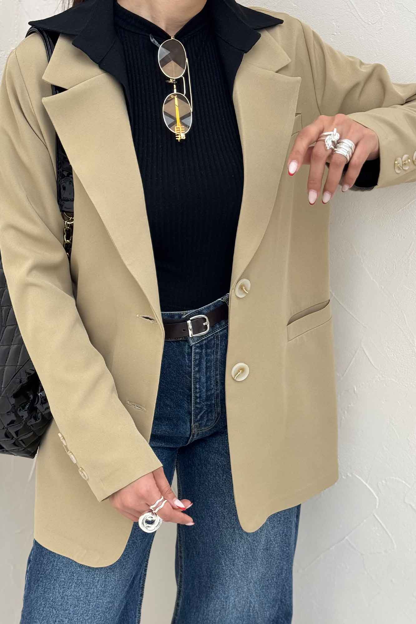 کت مازراتی جیب فیلتو دو دکمه عمودی بلور