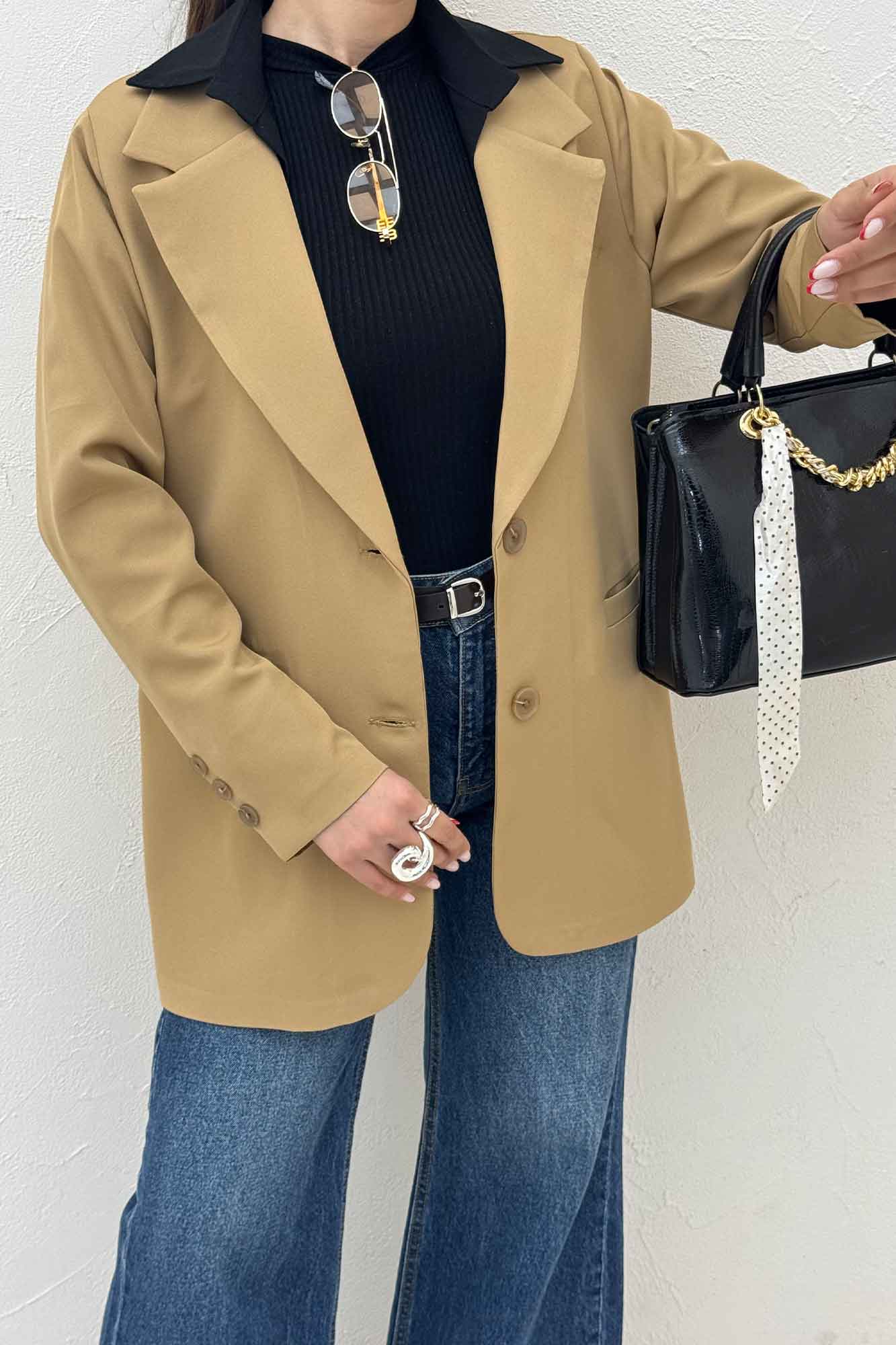 کت مازراتی جیب فیلتو دو دکمه عمودی بلور