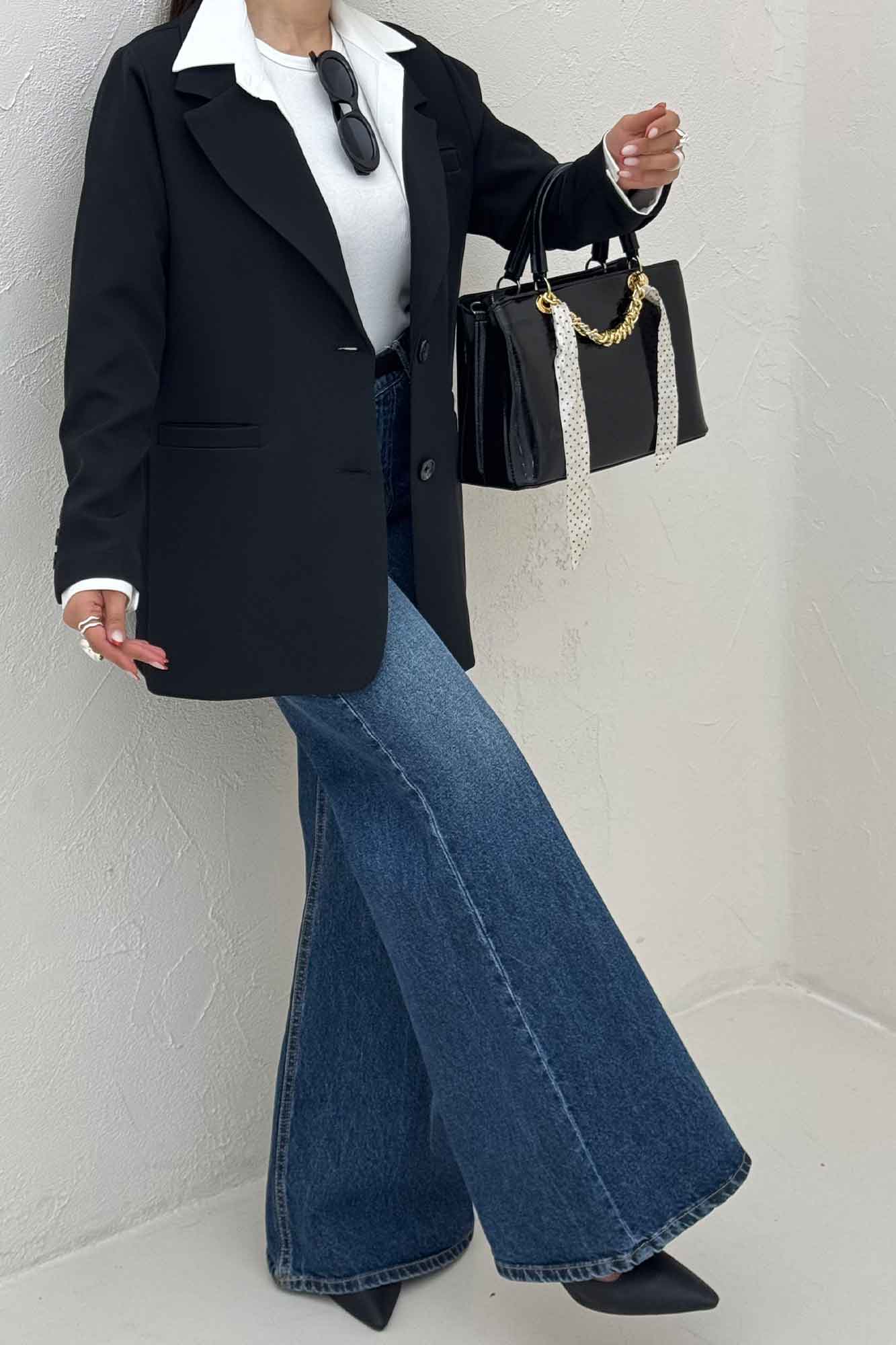 کت مازراتی جیب فیلتو دو دکمه عمودی بلور