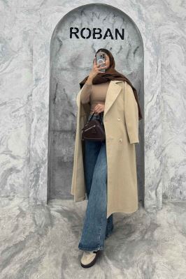 پالتو فوتر کجراه برجسته چهار دکمه پامچال