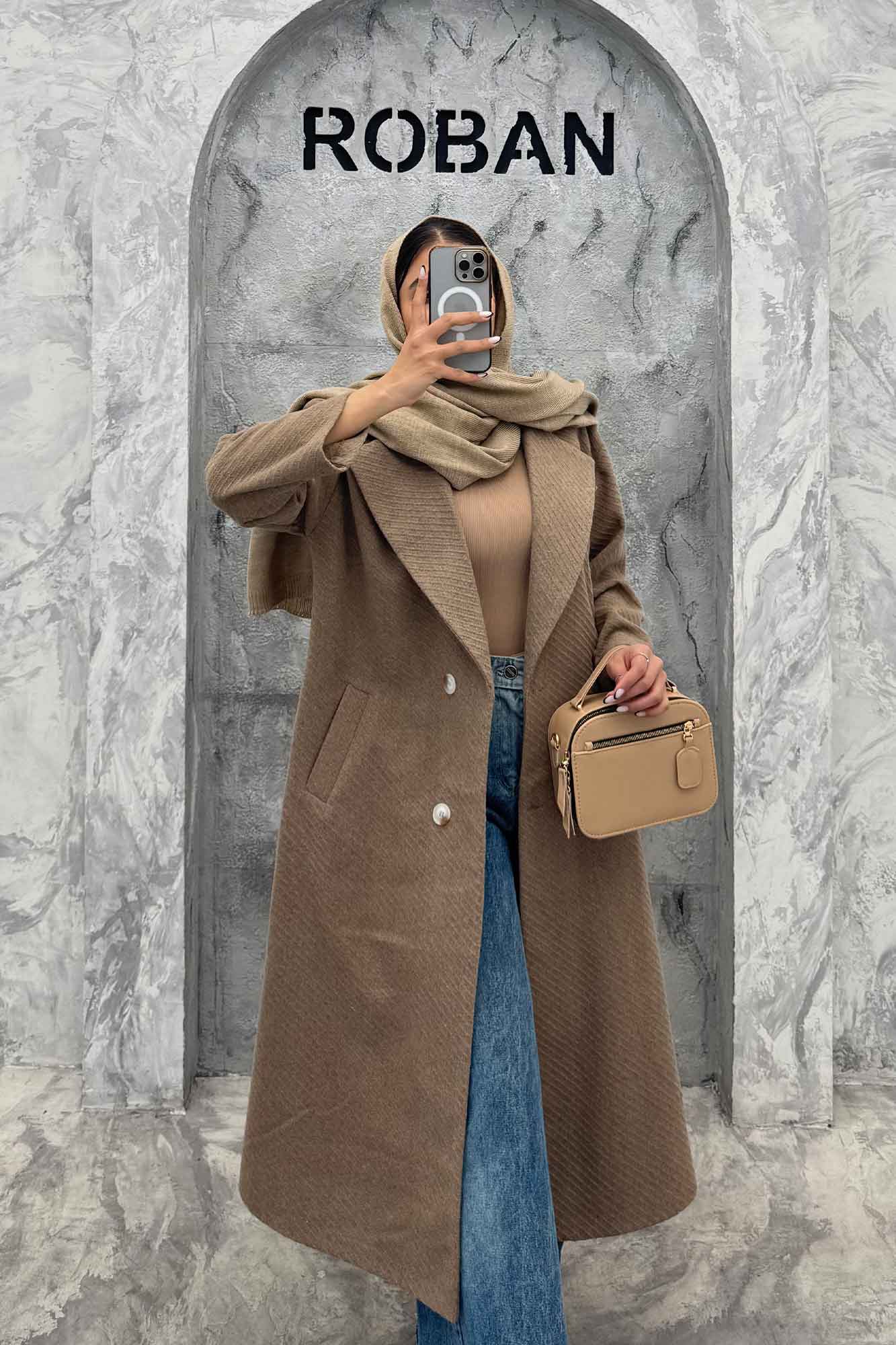 پالتو فوتر کجراه برجسته چهار دکمه پامچال