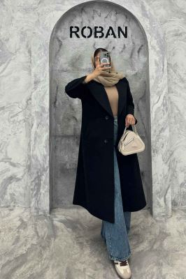 پالتو فوتر کجراه برجسته چهار دکمه پامچال