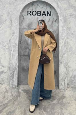 پالتو فوتر کجراه برجسته چهار دکمه پامچال