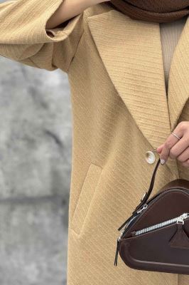 پالتو فوتر کجراه برجسته چهار دکمه پامچال