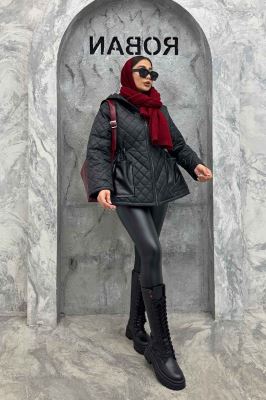 کاپشن امبردی کمرگت خرجکار چرم