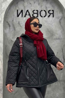 کاپشن امبردی کمرگت خرجکار چرم