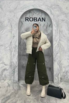 کاپشن لاین ساده کلاهدار